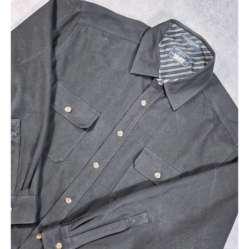 Levis‎ Mens XL Black Lined Shirt Jacket Heavyweight Canvas Shacket Utility Coat